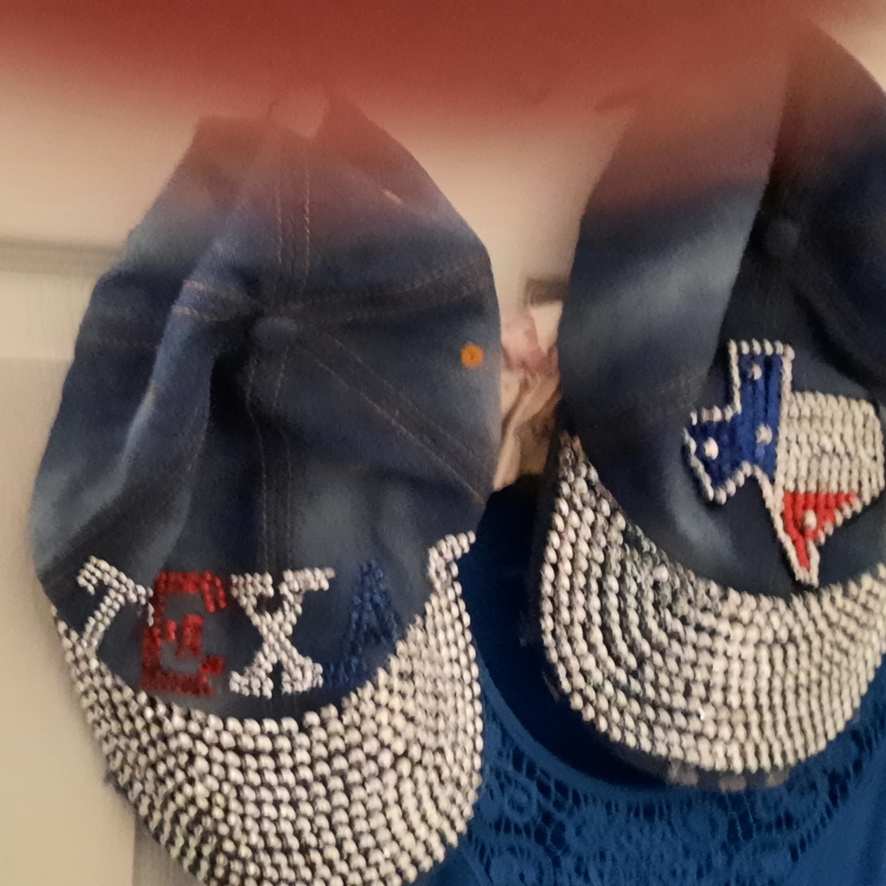 Rhinestone distressed ladies baseball caps